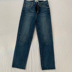 Paige Margot Straight Leg Jeans with Raw Hem